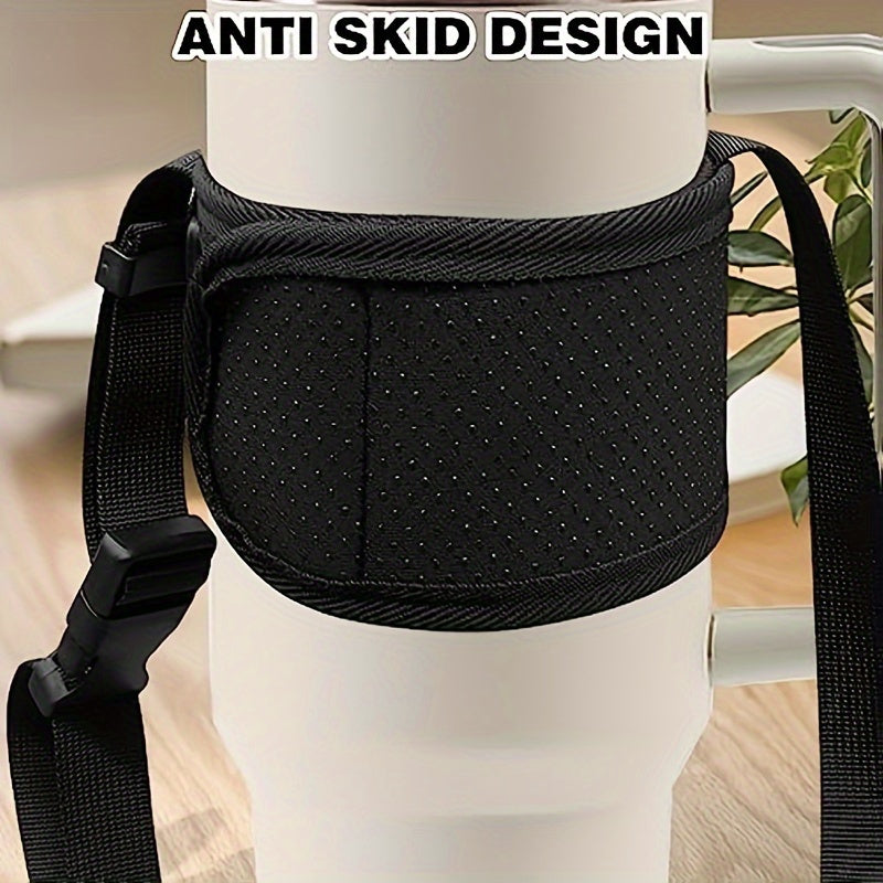 Adjustable Faux Leather Water Bottle Holder Cup Sleeve Bag 40-128oz