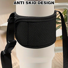 Adjustable Faux Leather Water Bottle Holder Cup Sleeve Bag 40-128oz