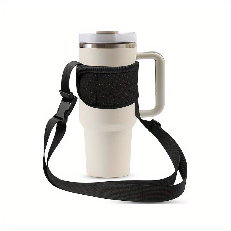 Adjustable Faux Leather Water Bottle Holder Cup Sleeve Bag 40-128oz