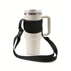 Adjustable Faux Leather Water Bottle Holder Cup Sleeve Bag 40-128oz