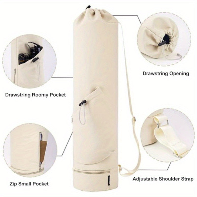 Yoga Mat Storage Bag With Water Bottle Pocket - Multifunctional Sports Bag