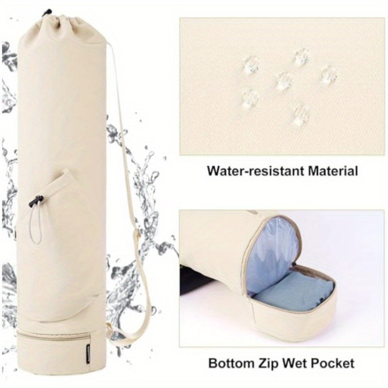 Yoga Mat Storage Bag With Water Bottle Pocket - Multifunctional Sports Bag