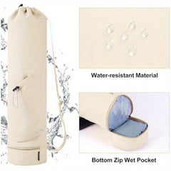Yoga Mat Storage Bag With Water Bottle Pocket - Multifunctional Sports Bag