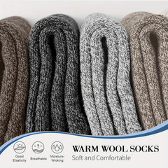 5 Pairs Thick Warm Wool Socks for Men
