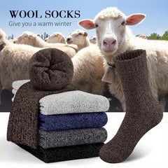 5 Pairs Thick Warm Wool Socks for Men