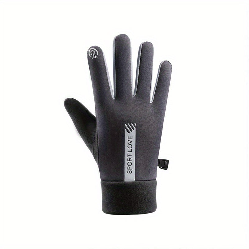 Plush Insulated Gloves for Winter Sports Touch Screen Outdoor Gloves
