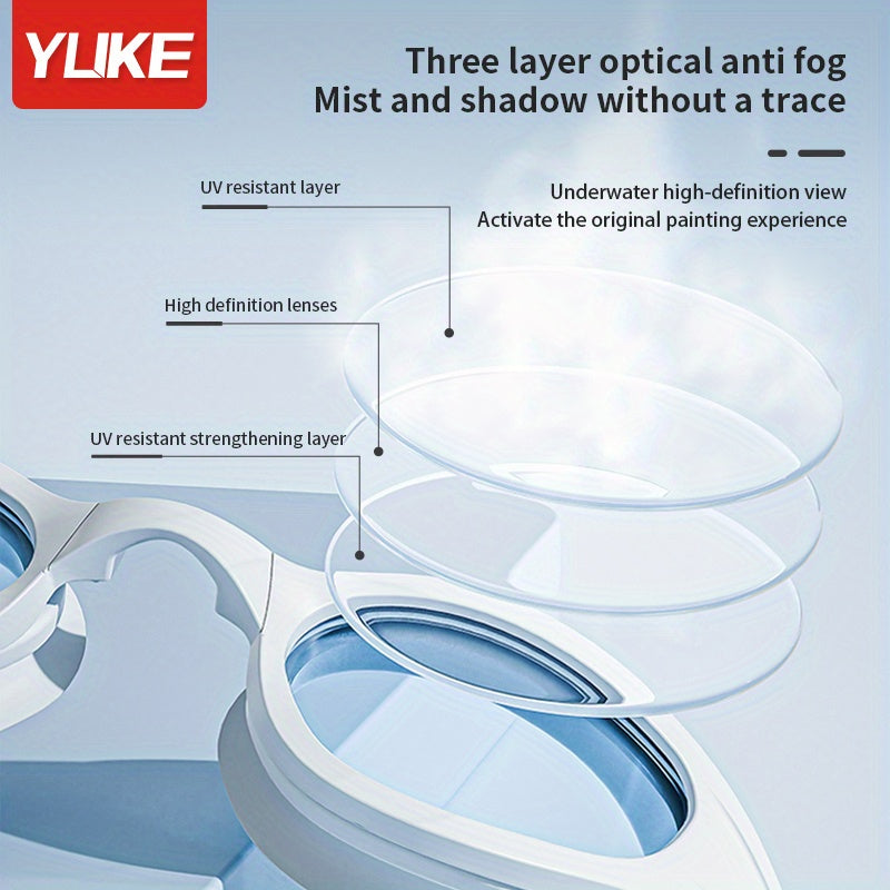 Adult Waterproof Anti-fog Swimming Goggles