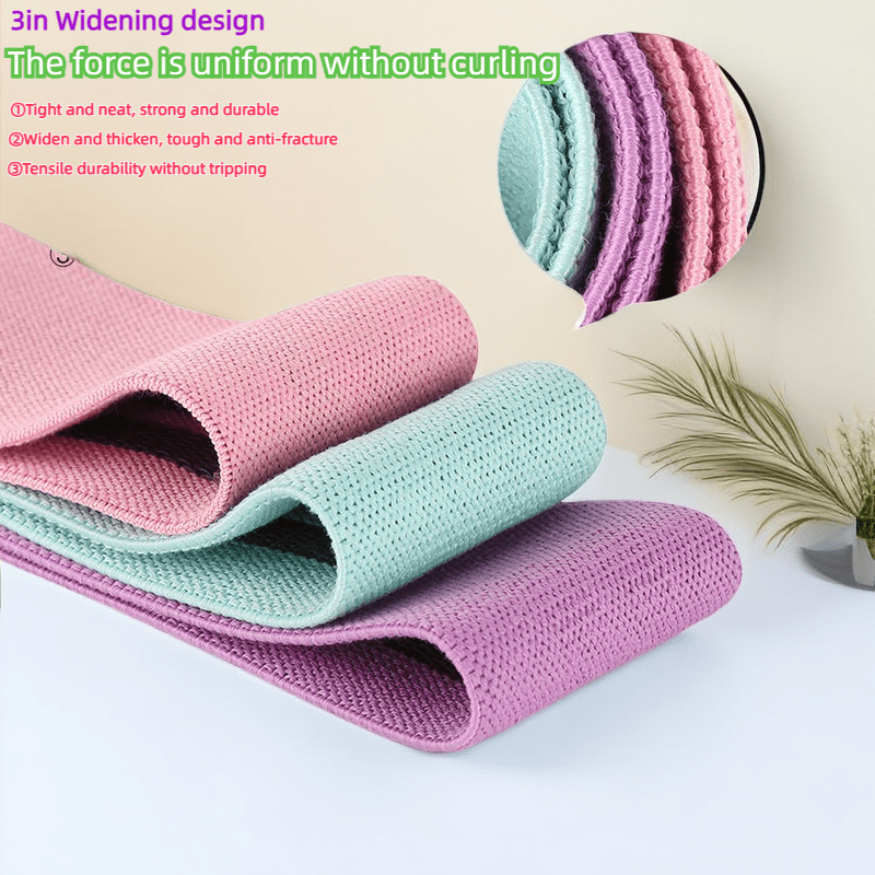 3pcs Yoga Resistance Ropes Set Non slip Stretching Bands Hip Lifting Training