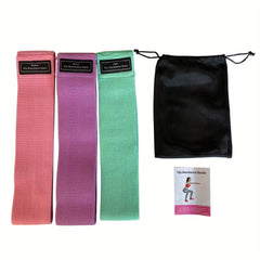 3pcs Yoga Resistance Ropes Set Non slip Stretching Bands Hip Lifting Training