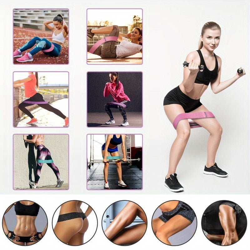 3pcs Yoga Resistance Ropes Set Non slip Stretching Bands Hip Lifting Training