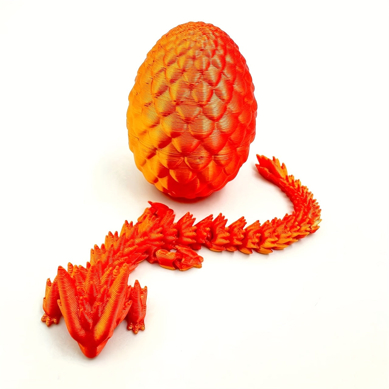 Mini Dragon & Egg Set with Articulated Joints - Desktop Decor
