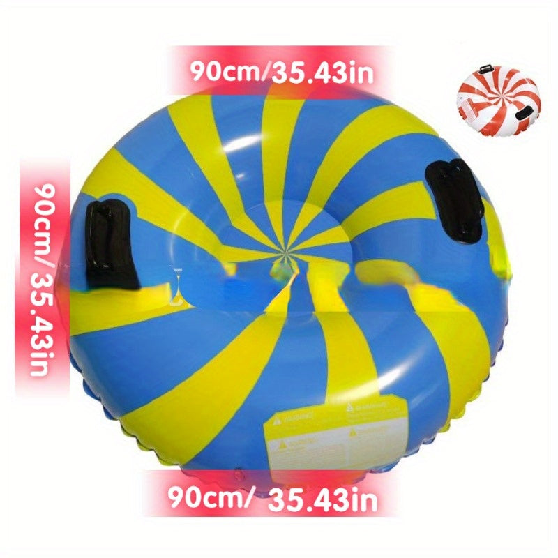Inflatable Snow Tube Anti-rollover Skiing Pad Thickened Snow Sled Toy