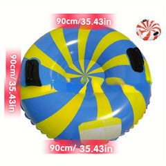 Inflatable Snow Tube Anti-rollover Skiing Pad Thickened Snow Sled Toy