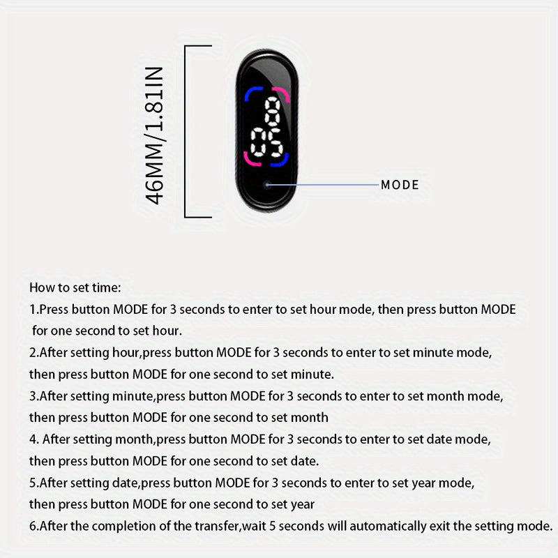 Outdoor LED Electronic Watch Digital Sports Touchable Christmas Gift