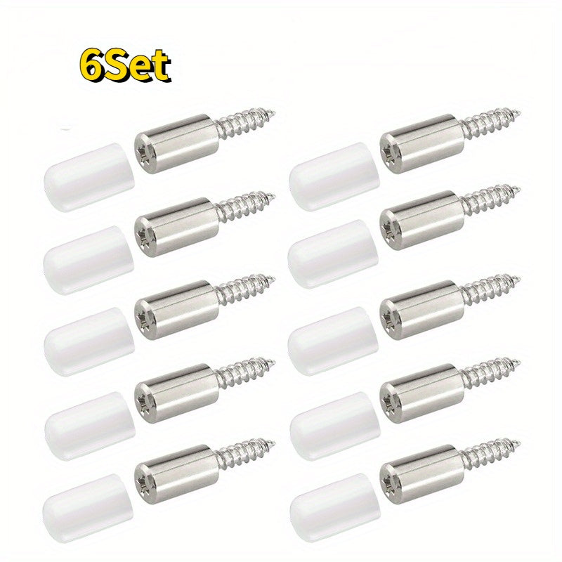 Self Tapping Screw with Rubber Sleeve for Wardrobe Cabinet Glass Support