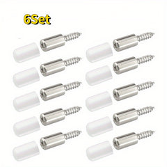 Self Tapping Screw with Rubber Sleeve for Wardrobe Cabinet Glass Support