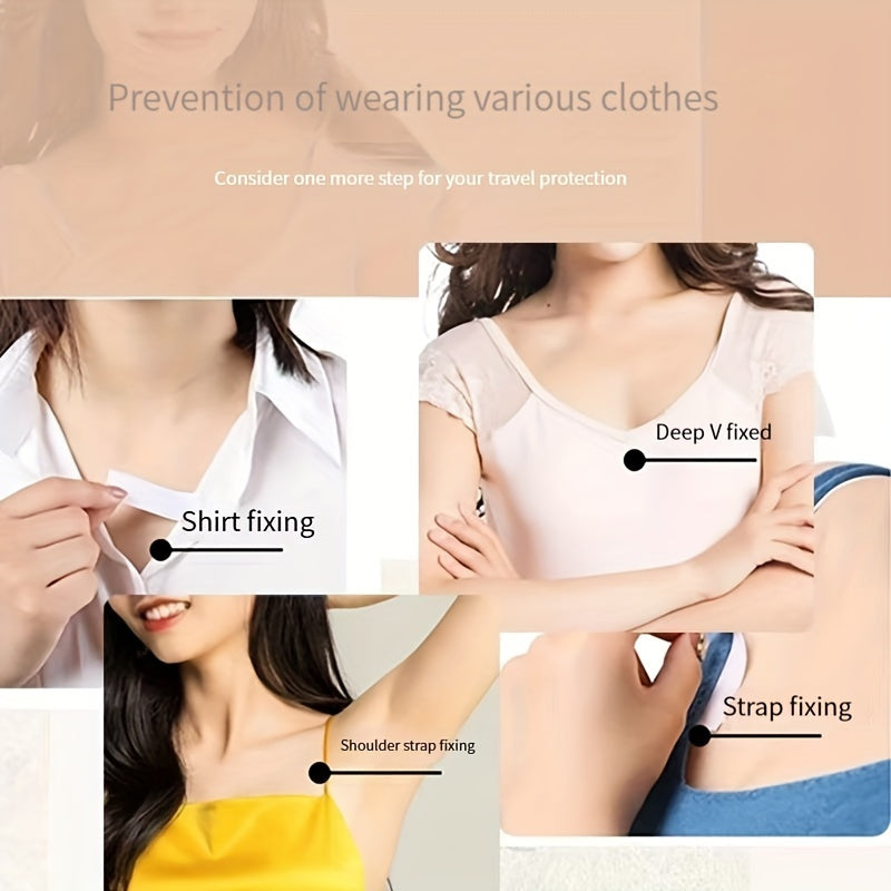 50pcs Invisible Anti Slip Stickers For Clothing And Body Double Sided Tape