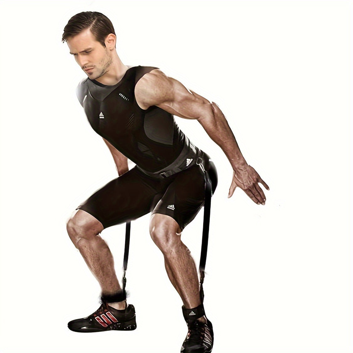 Vertical Jump Resistance Band Elastic Pull Rope Leg Training Squat Pilates