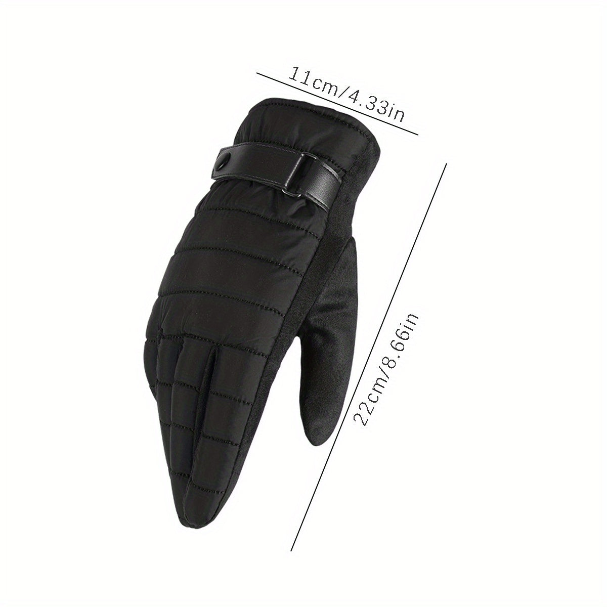 Men's Winter Cycling Gloves Full Finger Plus Velvet Thick Warm Touch Screen