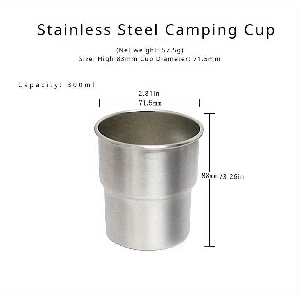 304 Stainless Steel Cup with Walnut Wood Cover for Outdoor Camping