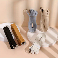 Adjustable Yoga Stretch Band w/ D Ring for Exercise Resistance