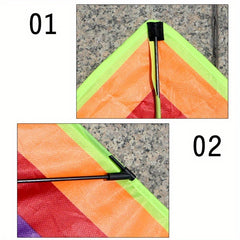 Triangle Long Tail Rainbow Kite Outdoor Kite Adult Flying Toy Kite
