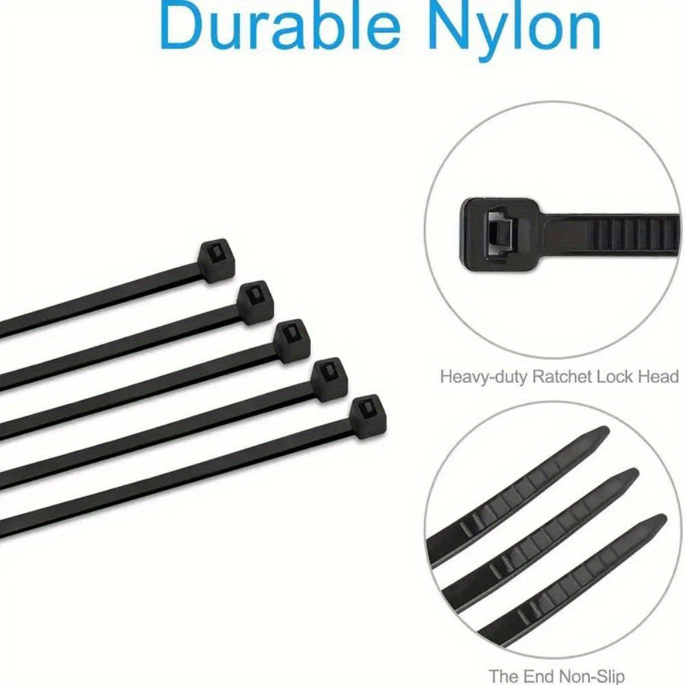 125pcs Heavy Duty Cable Zip Ties - 22 68 KG Tensile Strength