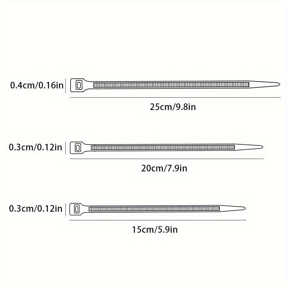 125pcs Heavy Duty Cable Zip Ties - 22 68 KG Tensile Strength