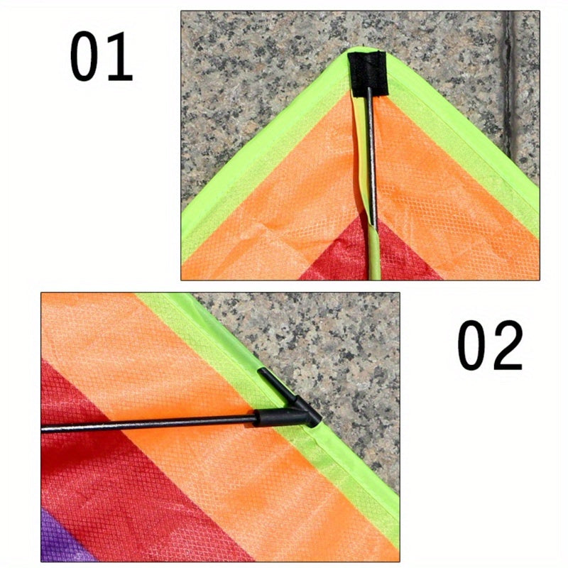 Triangle Long Tail Rainbow Kite Outdoor Flying Toy