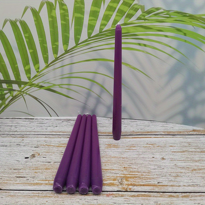 4pcs Smokeless Tapered Home Candles, 8-Hour Burn, for Home Decoration
