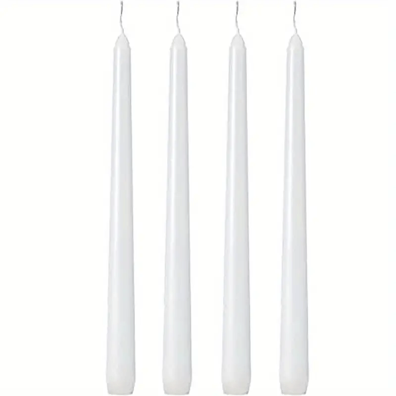 4pcs Smokeless Tapered Home Candles, 8-Hour Burn, for Home Decoration