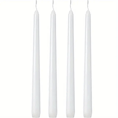 4pcs Smokeless Tapered Home Candles, 8-Hour Burn, for Home Decoration