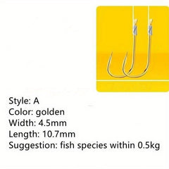 20 Pcs Fishing Tackle Line Double Hook Bait