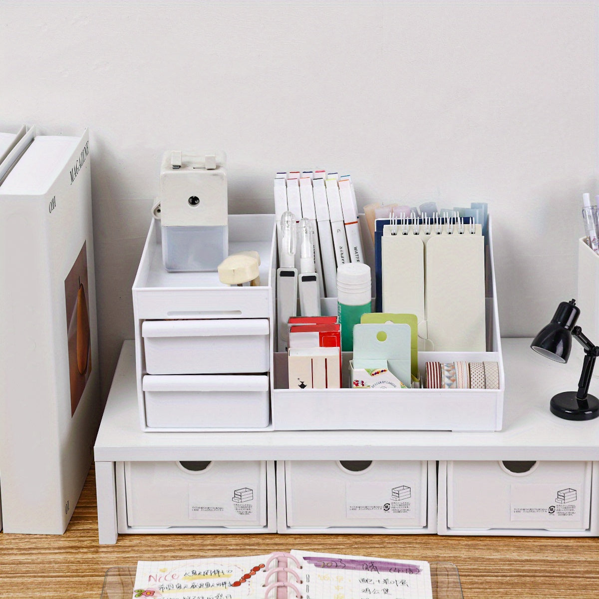 2pcs Desktop Skin Care Lipstick Storage Box