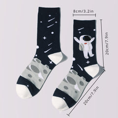 Men's Space Astronaut Couple Crew Socks