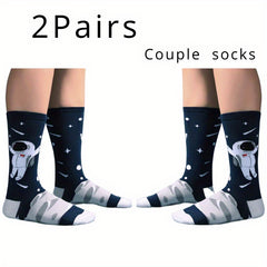 Men's Space Astronaut Couple Crew Socks