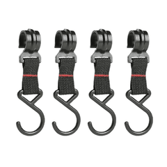 5pcs Outdoor Camping Shelving Hooks Plastic Steel Buckles Woven Straps Hooks