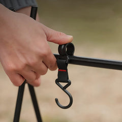 5pcs Outdoor Camping Shelving Hooks Plastic Steel Buckles Woven Straps Hooks