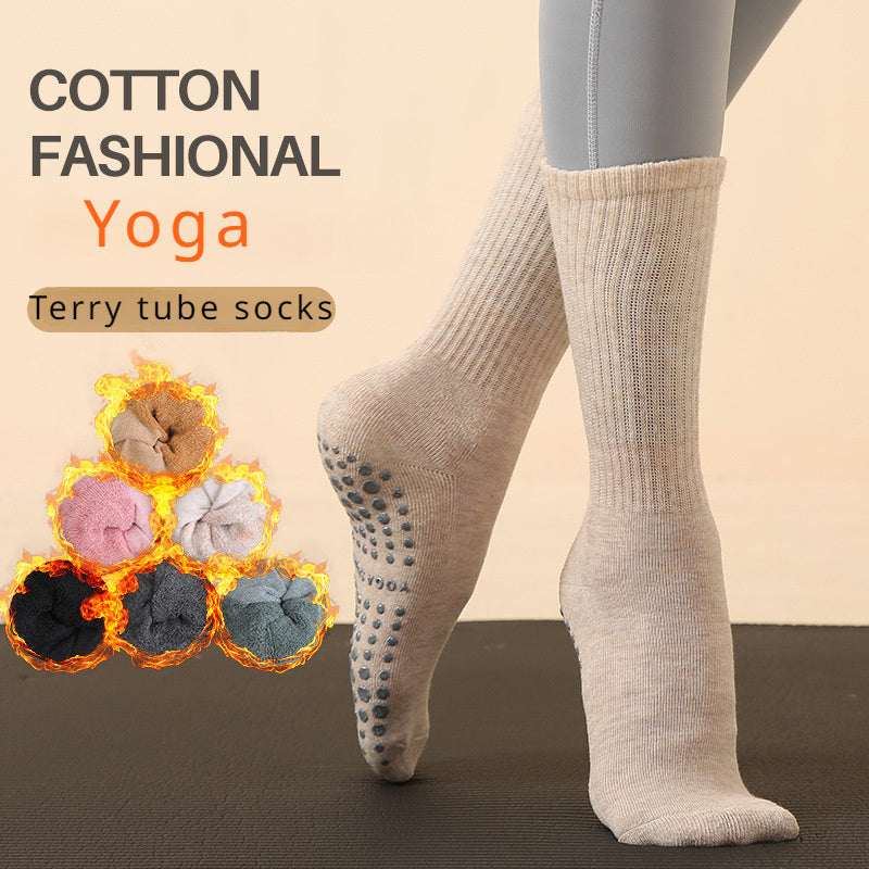 Breathable Yoga Socks with Non-Slip Silicone Bottom Dots