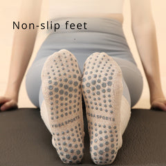 Breathable Yoga Socks with Non-Slip Silicone Bottom Dots