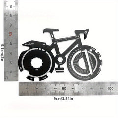 Sports Bike Shaped Tool Keychain Pendant with Screwdriver Compass Wrench