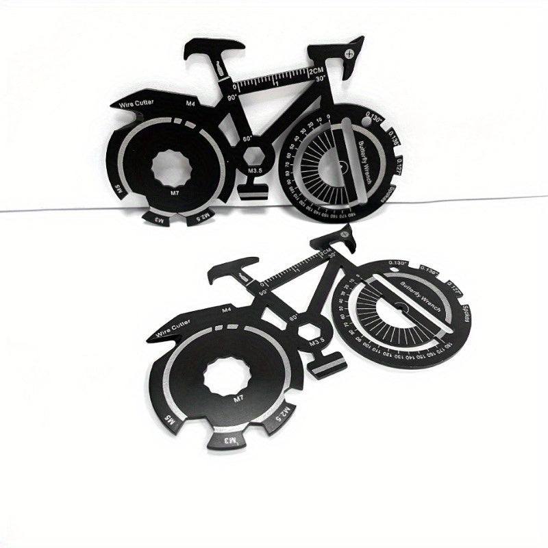 Sports Bike Shaped Tool Keychain Pendant with Screwdriver Compass Wrench