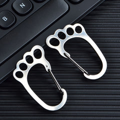 Stainless Steel Footprint Key Ring Quick Hanging Keychain Buckle