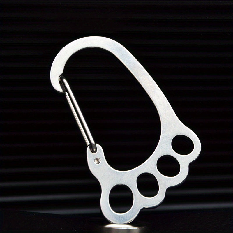 Stainless Steel Footprint Key Ring Quick Hanging Keychain Buckle