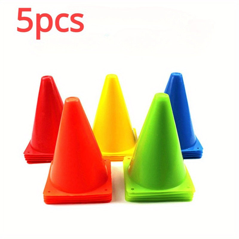 5pcs Durable Sports Marker Cones - Football Training Agility Roller Skating