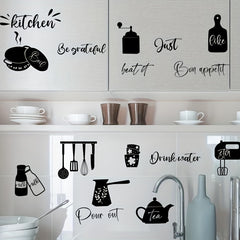 Removable Kitchen Wall Sticker Waterproof Office Home Decor Sticker