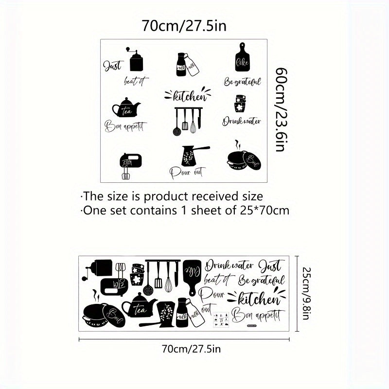Removable Kitchen Wall Sticker Waterproof Office Home Decor Sticker