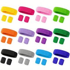 3pcs Sports Wristband & Headband Set for Yoga Gym