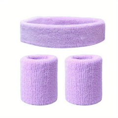 3pcs Sports Wristband & Headband Set for Yoga Gym