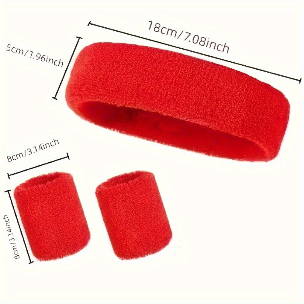 3pcs Sports Wristband & Headband Set for Yoga Gym